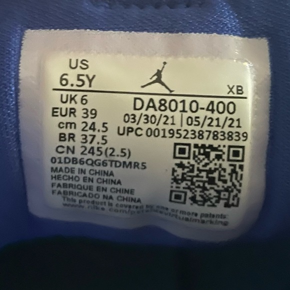 Nike Jordan One Sprites size 5.5Y - Picture 4 of 4